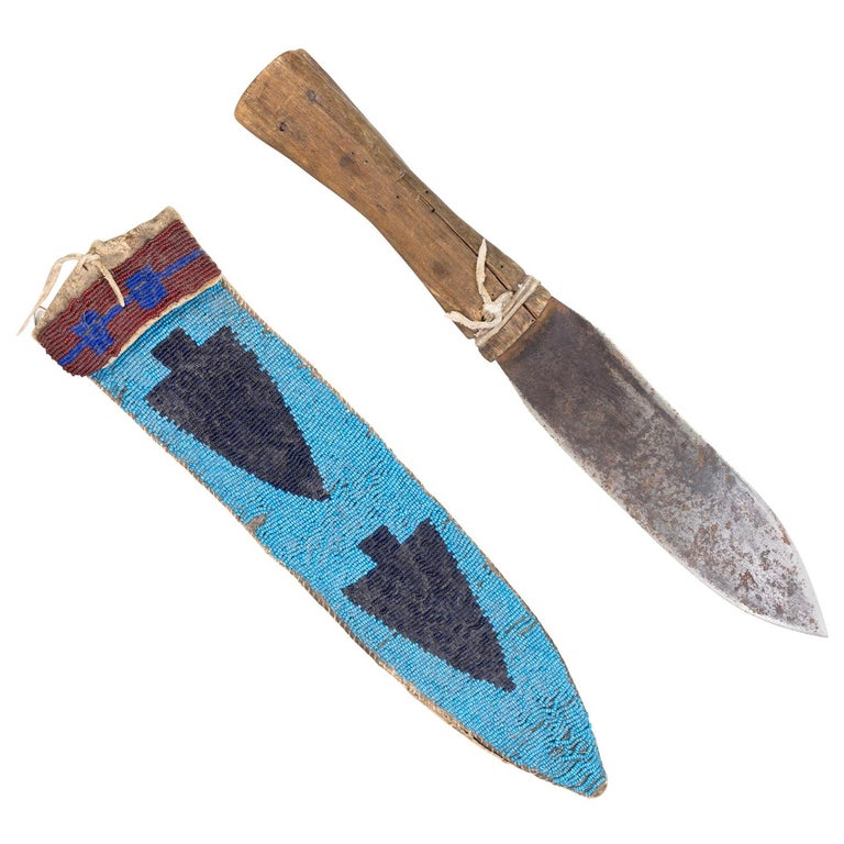 Knife w/ Beaded Sheath – Birds – Cahokia Mounds