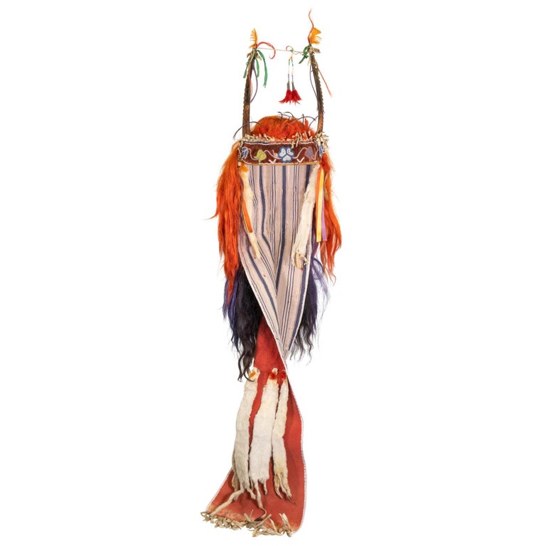 19th Century Blackfeet Split Horn Headdress For Sale at 1stDibs | blackfoot  headdress