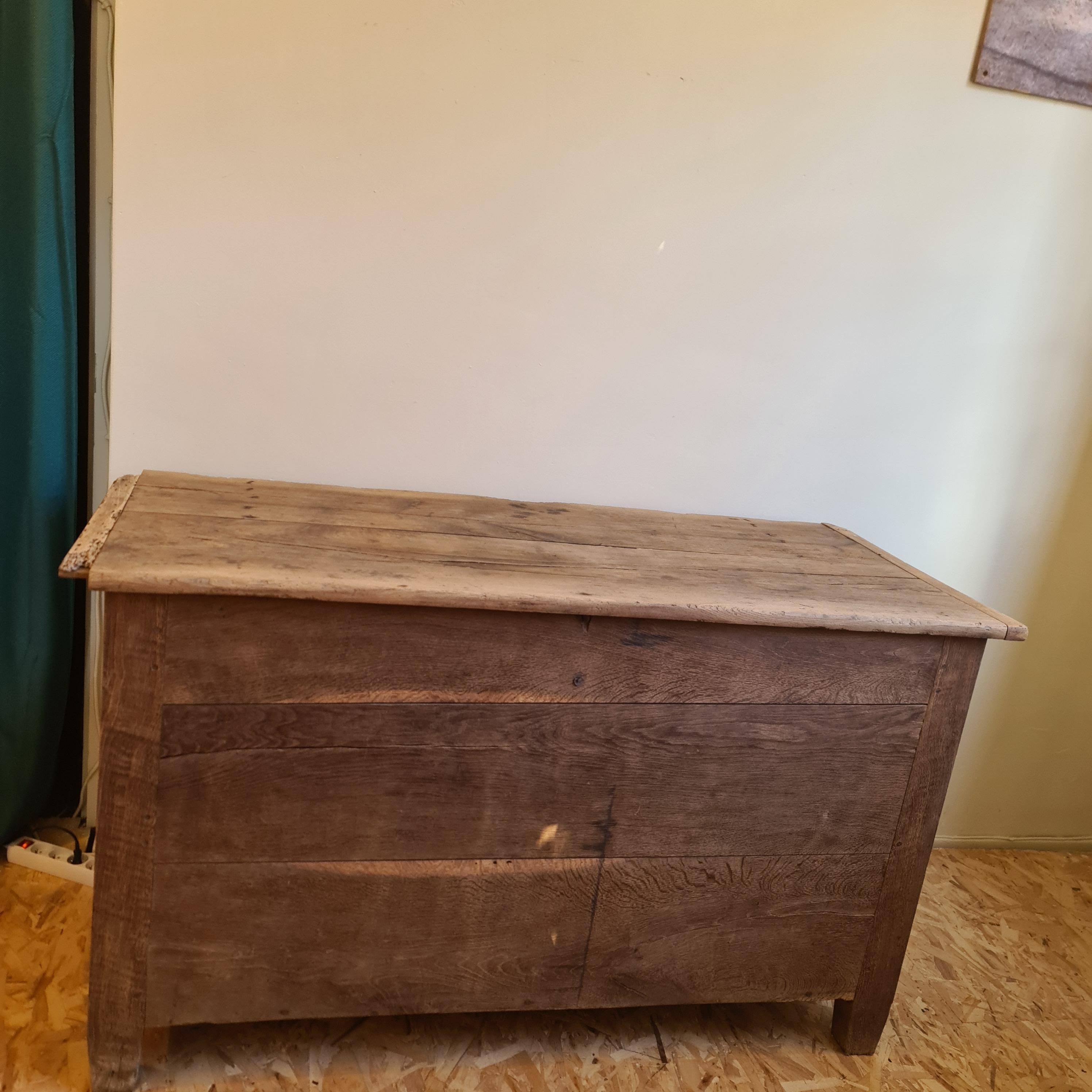 Oak 19th century blanket chest For Sale