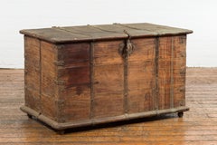 19th Century Blanket Chest with Brass Hardware and Rustic Character