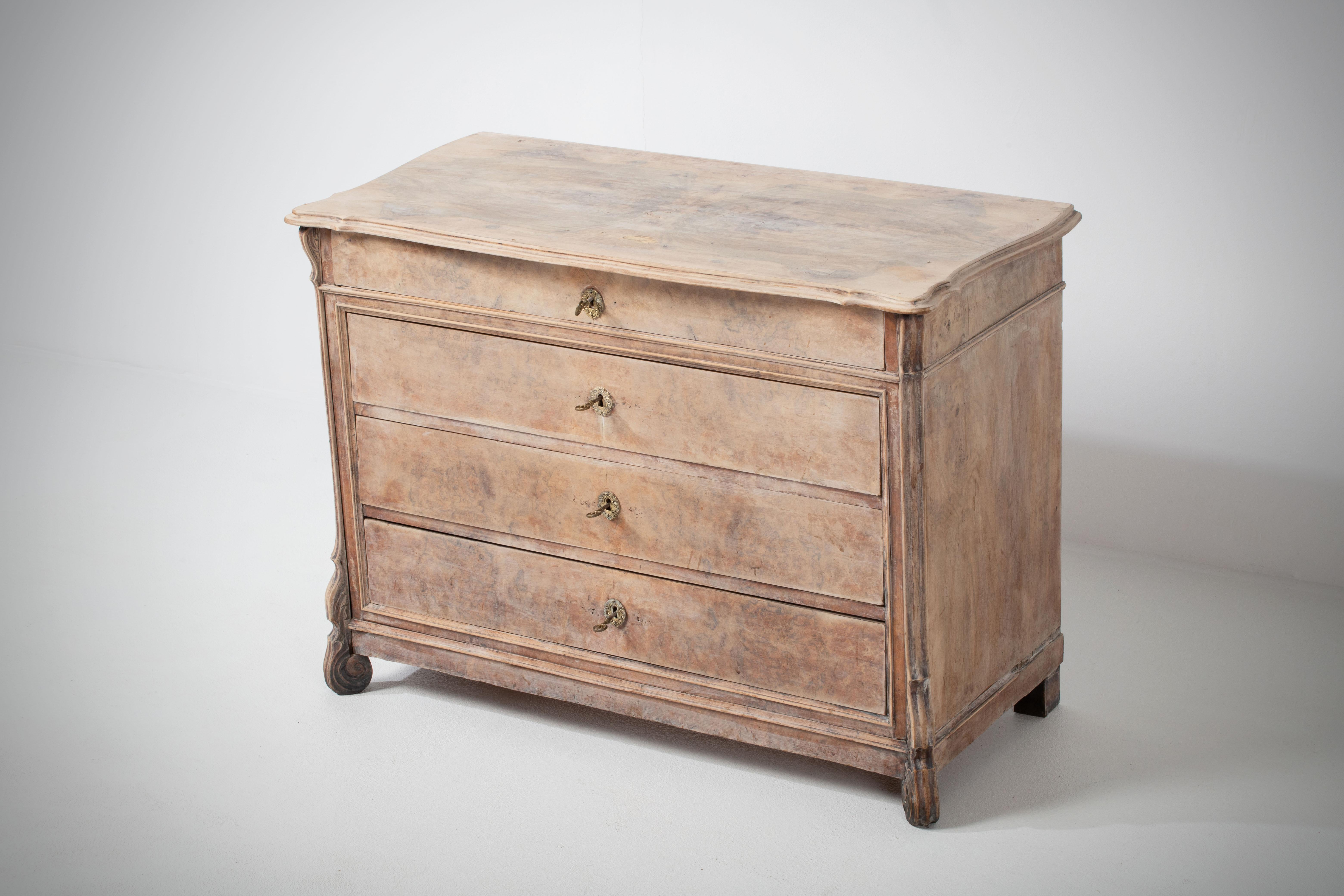 19th Century, Bleached Chest of Drawers, France 3