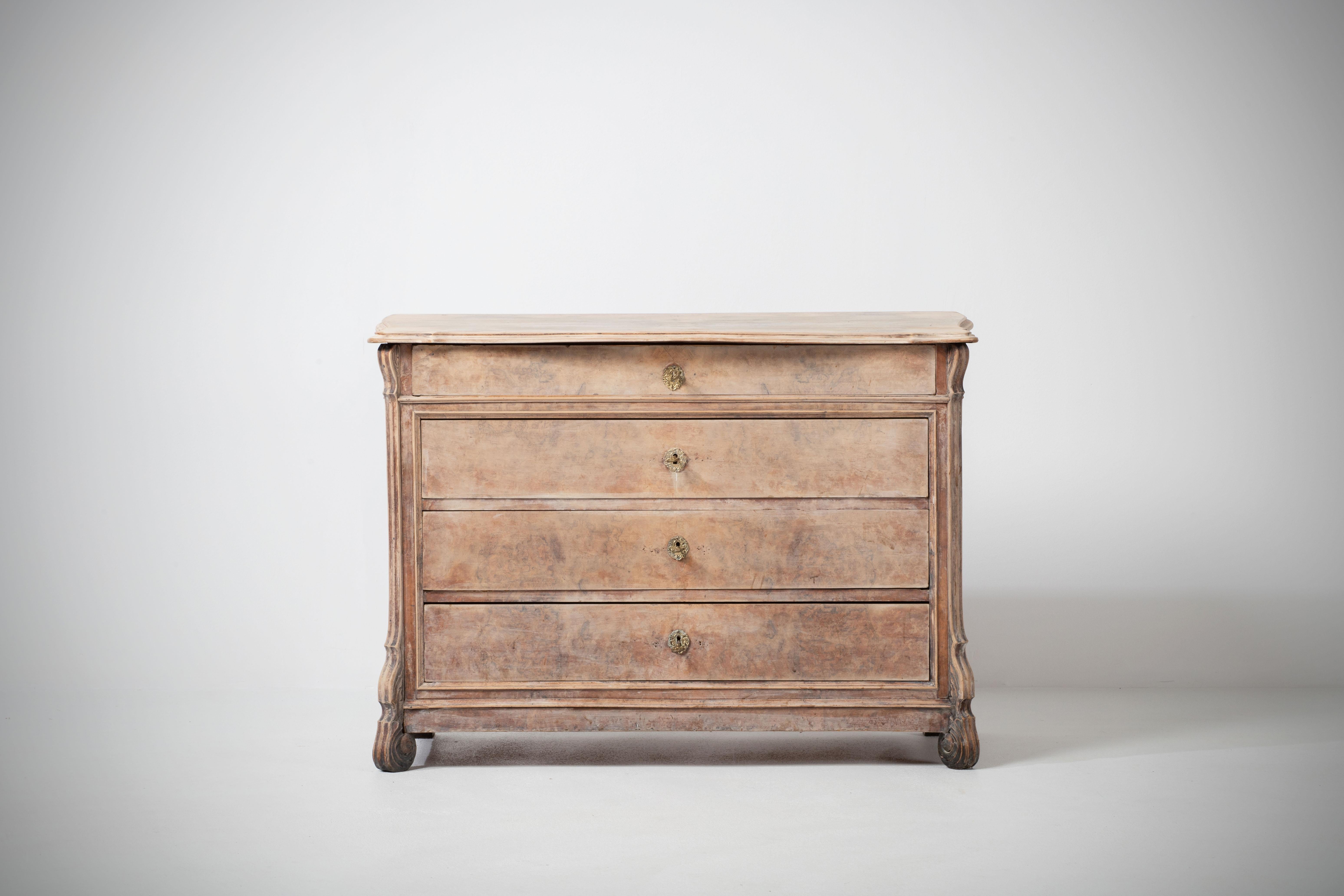19th Century, Bleached Chest of Drawers, France 6