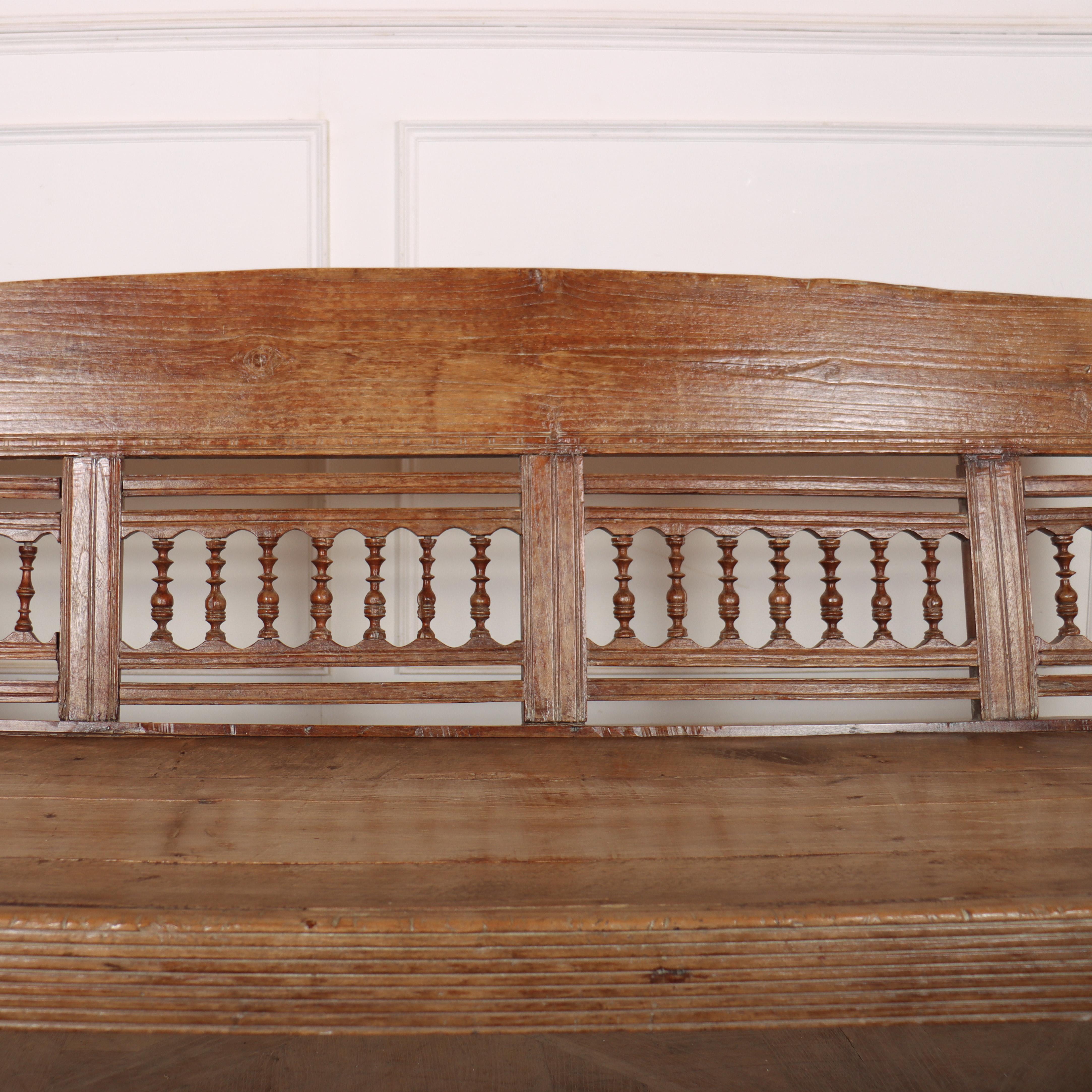 European 19th Century Bleached Chestnut Settle For Sale