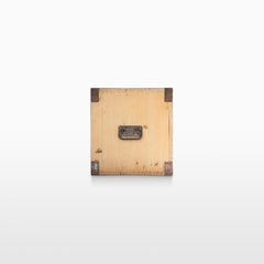 19TH Century Bleached English Campaign Chest (SIGNED) with Antique Brass Handles