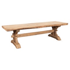Antique 19th Century Bleached French Oak Long Dining Table