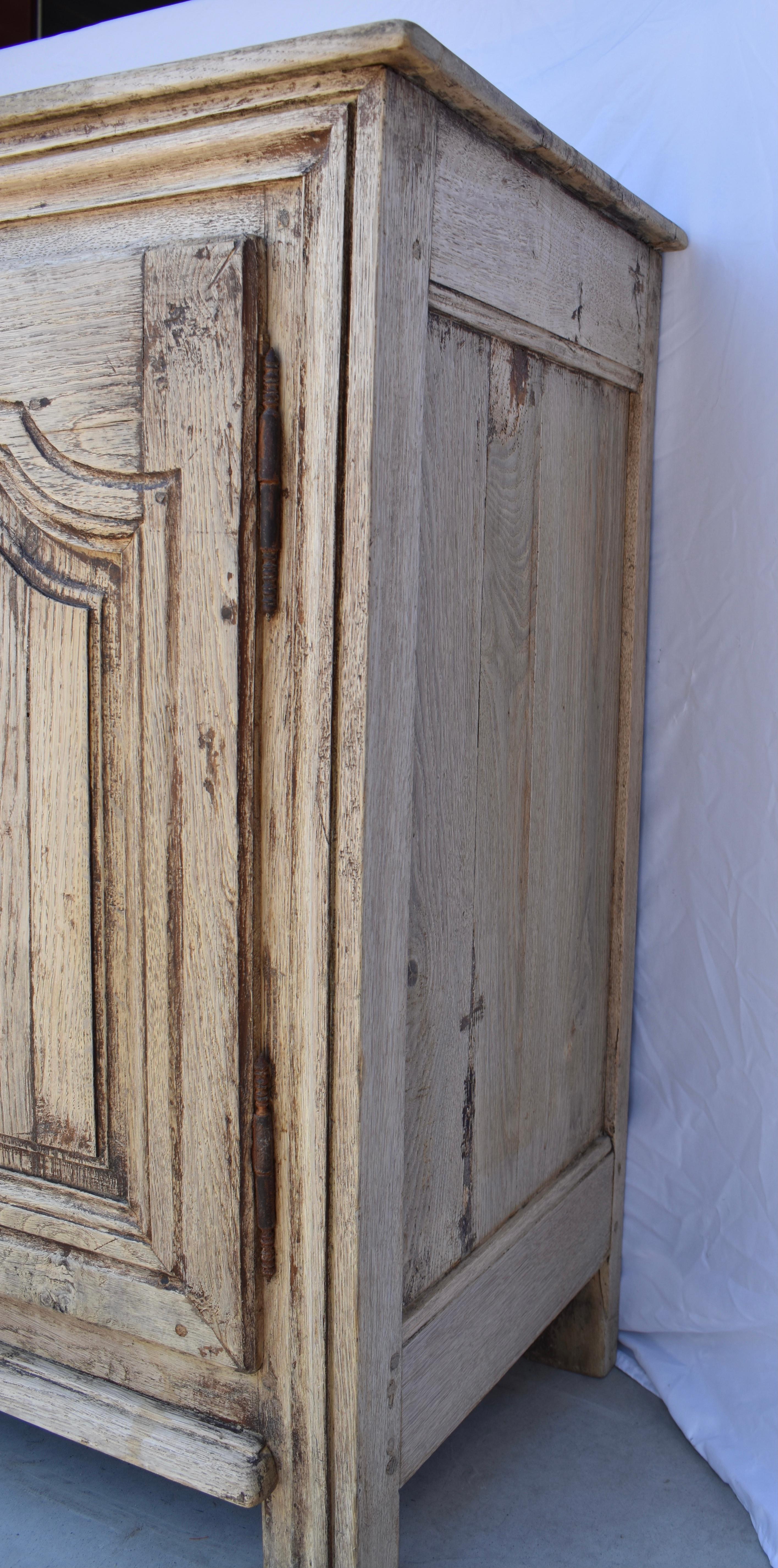 19th Century Bleached French Oak Louis XV Buffet 1