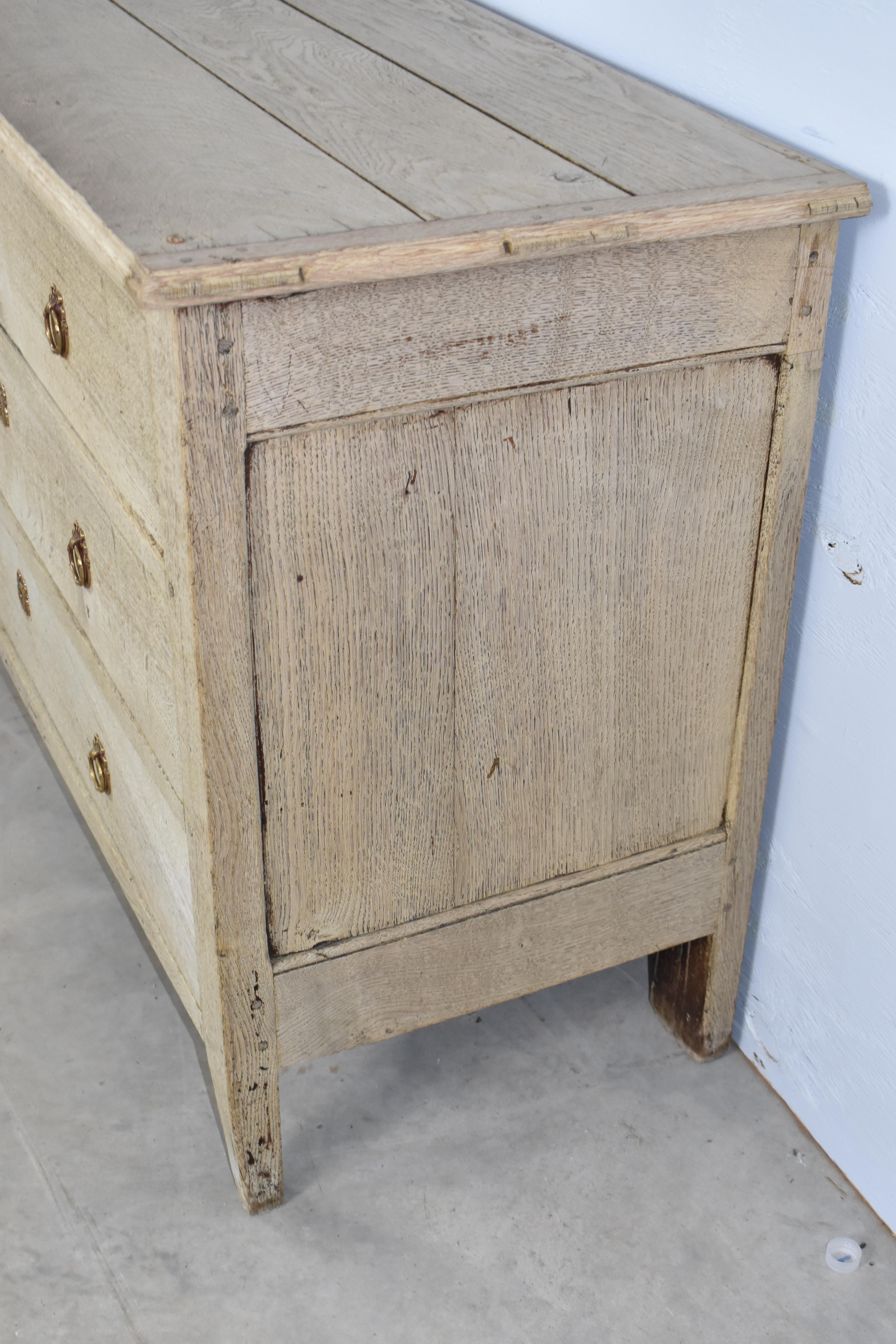 19th Century Bleached French Oak Louis XVI Chest 1