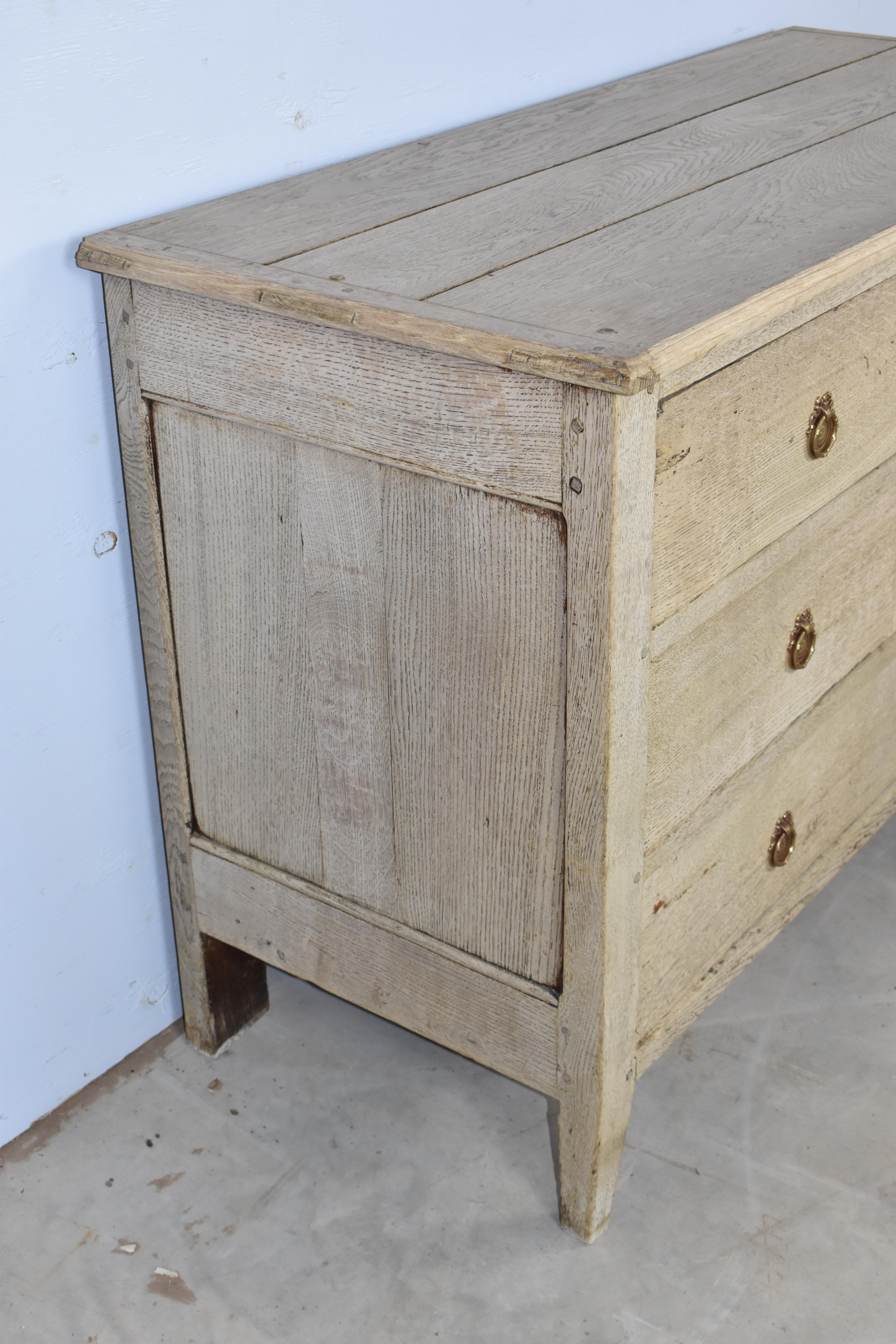 19th Century Bleached French Oak Louis XVI Chest 2