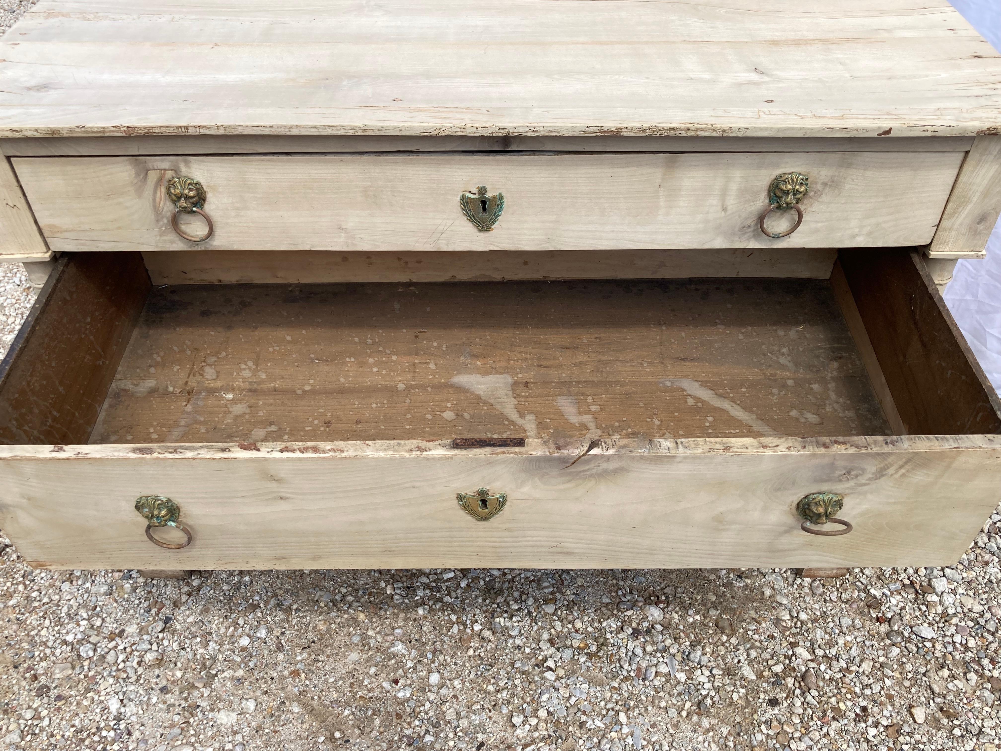 19th Century Bleached Italian Empire Walnut Commode 6