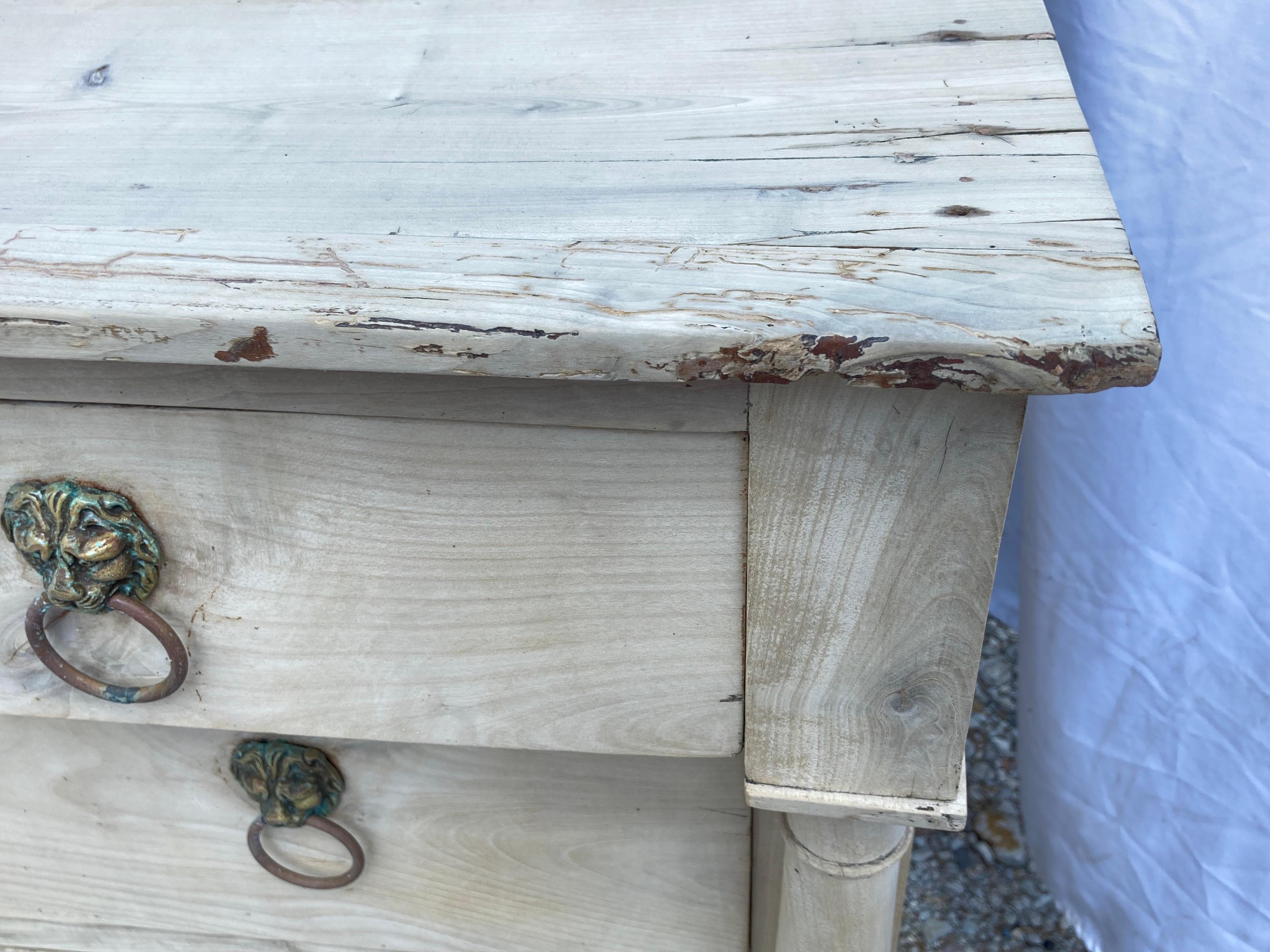 19th Century Bleached Italian Empire Walnut Commode 7