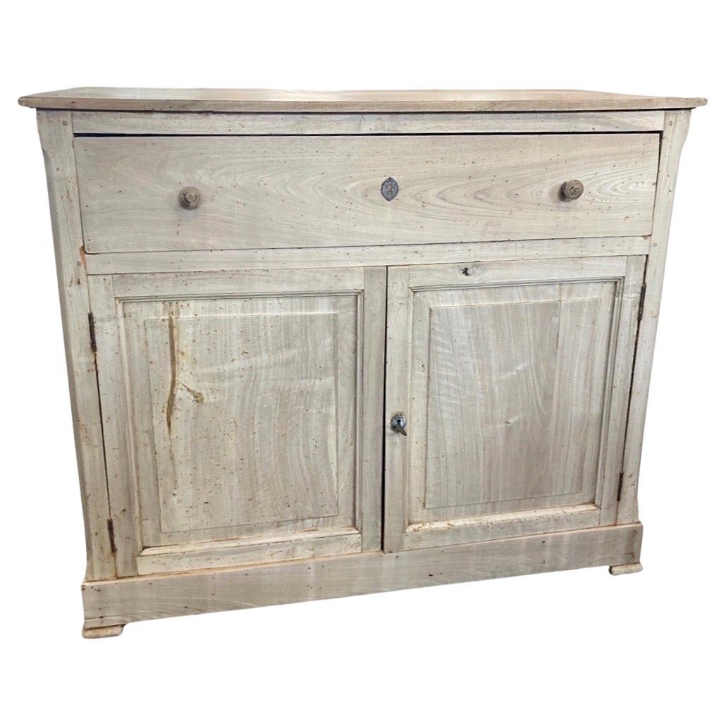 19th Century Bleached Italian Louis Philippe Buffet in Walnut