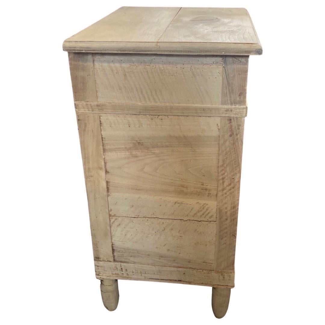 19th Century Bleached Italian Walnut Louis Philippe Cabinet / Nightstand In Good Condition In Carmine, TX