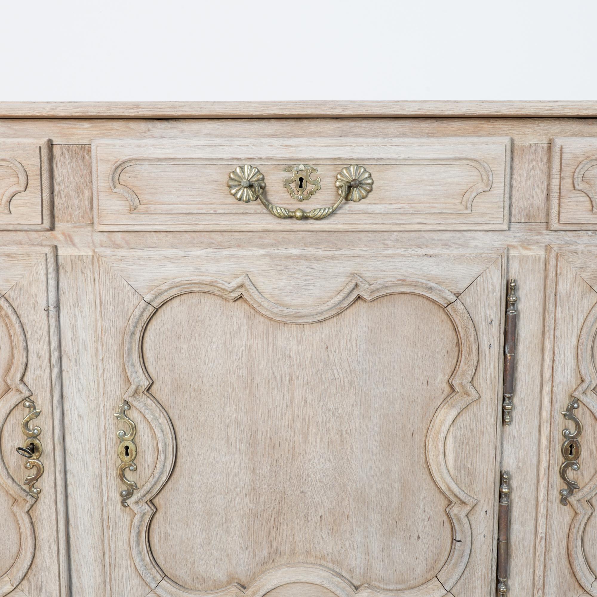 French 19th Century Bleached Oak Buffet
