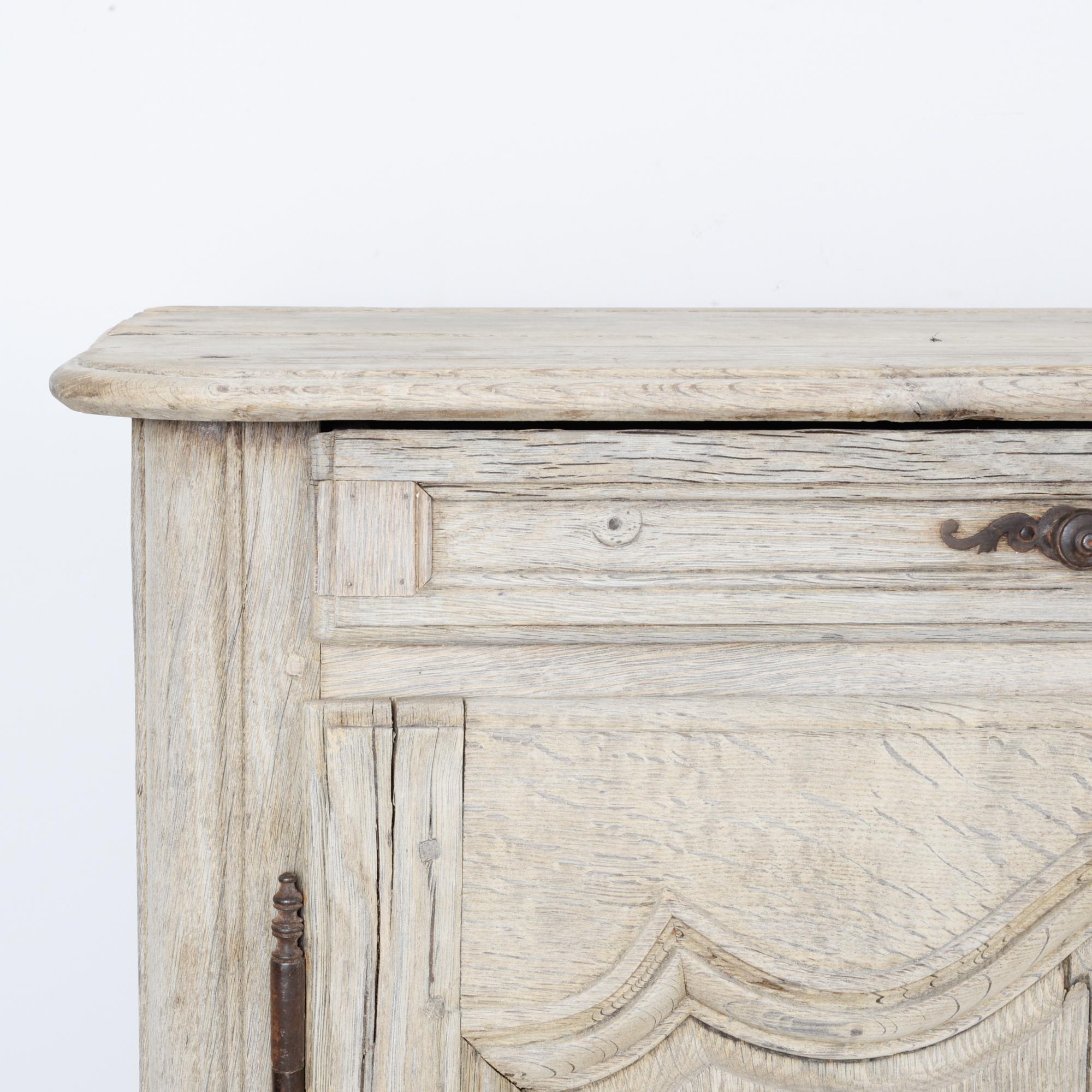 French Provincial 19th Century Bleached Oak French Buffet