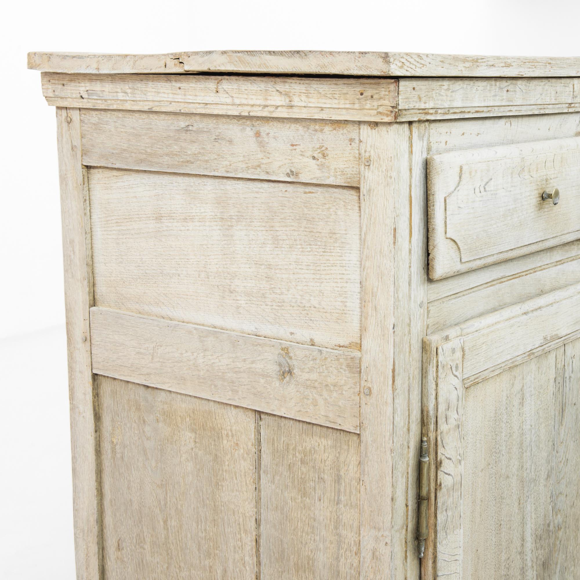 19th Century Bleached Oak French Buffet 1