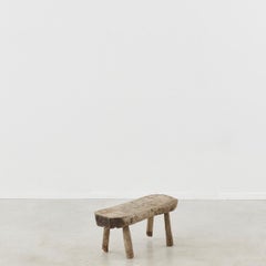 Petit tabouret de dé Milking du 19ème siècle, Espagne