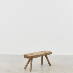 Petit tabouret de dé Milking du 19ème siècle, Espagne