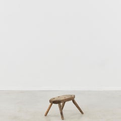 Petit tabouret de dé Milking du 19ème siècle, Espagne