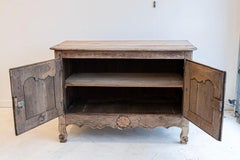 19th Century Bleached Oak Louis XV Buffet Enfilade