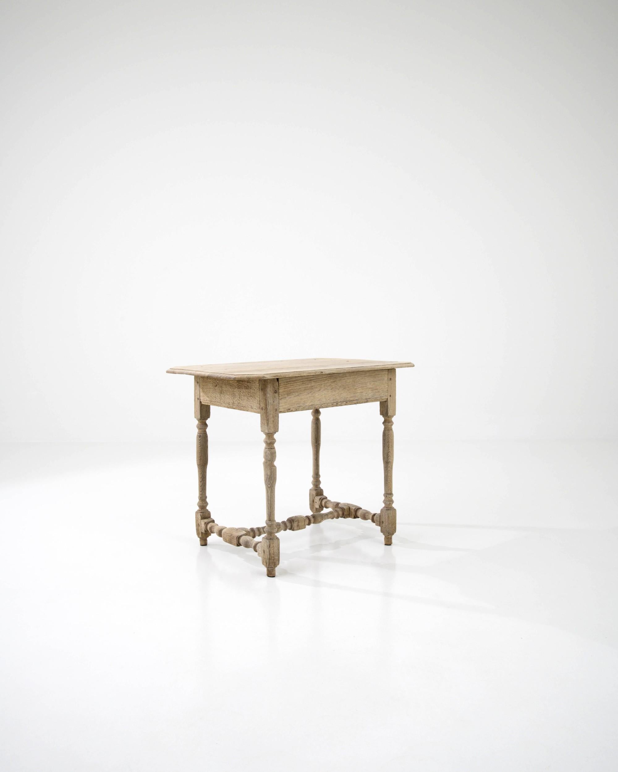 French 19th Century Bleached Oak Side Table