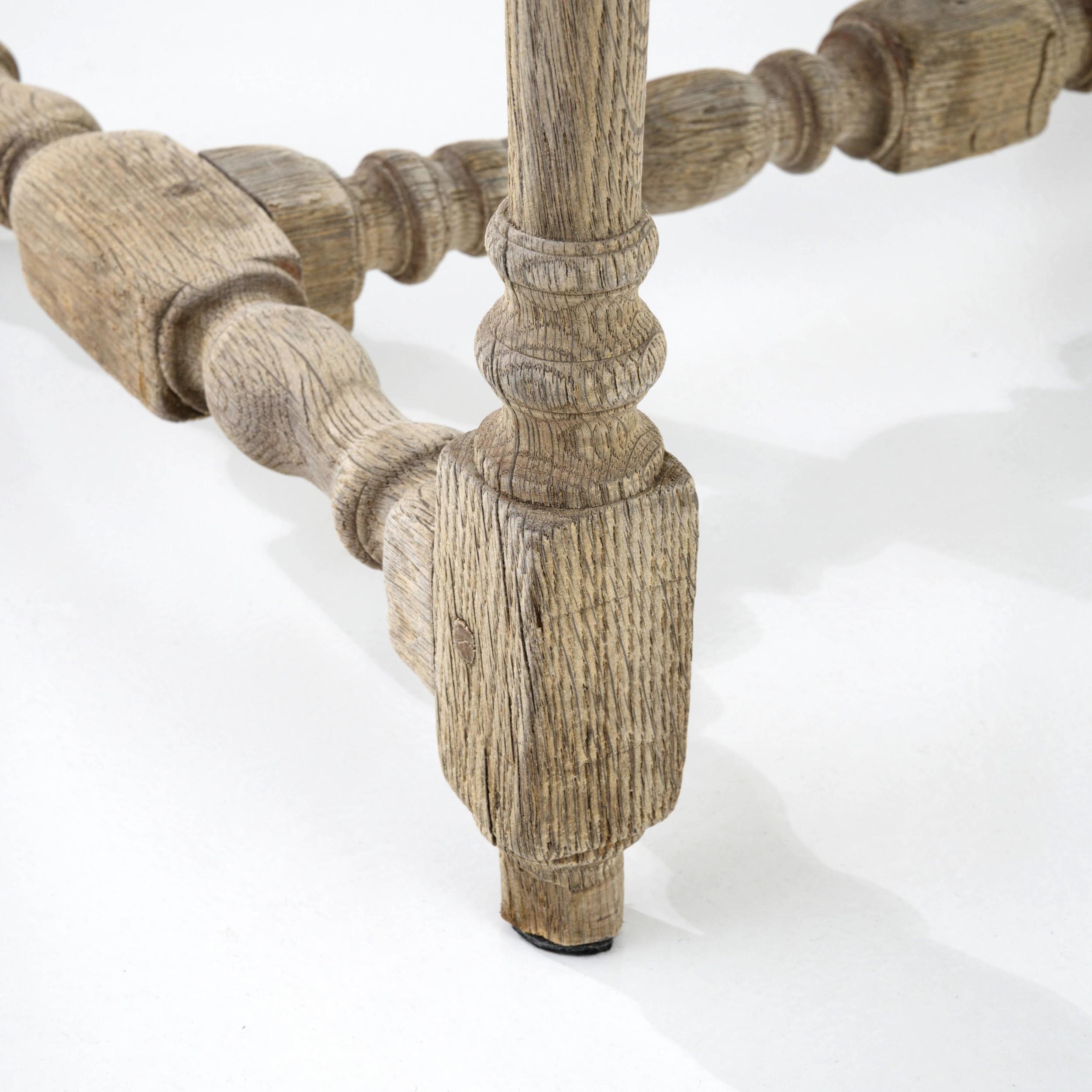 19th Century Bleached Oak Side Table 4