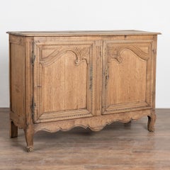 19th Century Bleached Oak Sideboard Buffet from France