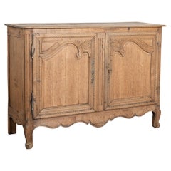 19th Century Bleached Oak Sideboard Buffet from France