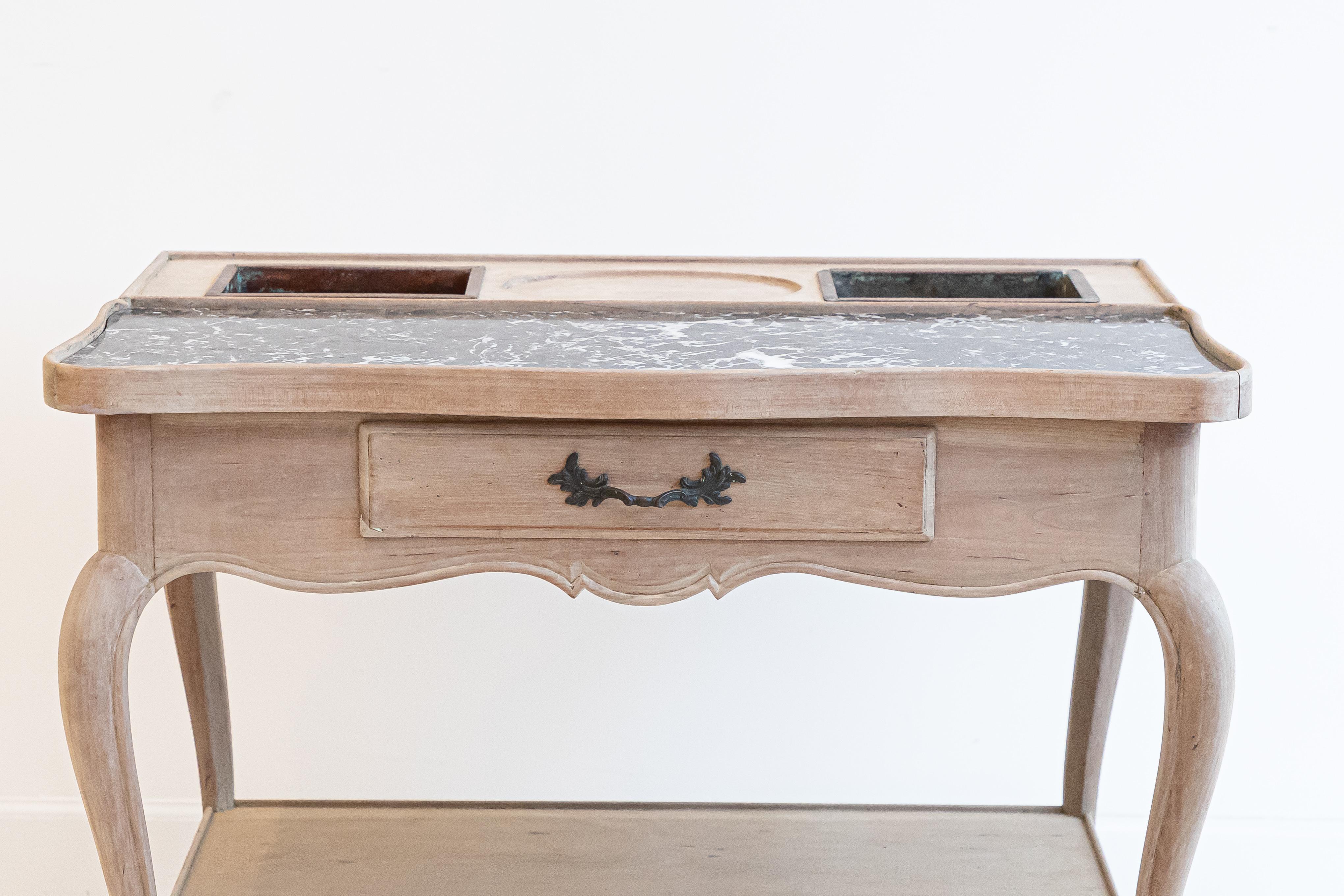 Mahogany 19th Century Bleached Rafraîchissoir or Refreshment Table With Copper Inserts