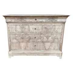 19th Century Bleached Walnut Burl French Louis Philippe Chest Of Drawers 19th Century Bleached Walnut Burl French Louis Philippe Chest Of Drawers