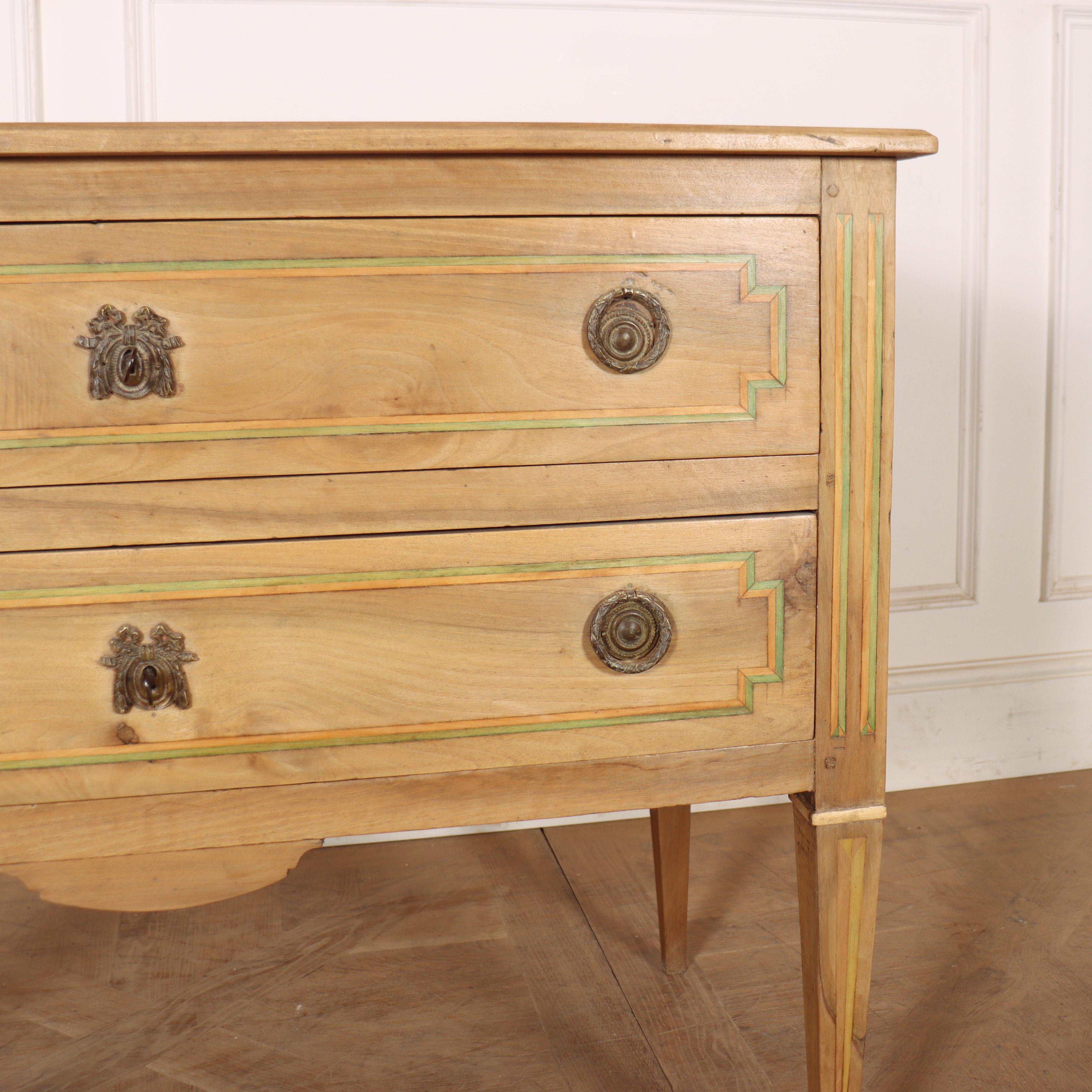 Italiano 19th Century Bleached Walnut Italian Commode in vendita