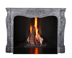 19th Century Bleu Turquin Original Antique Fireplace Mantel