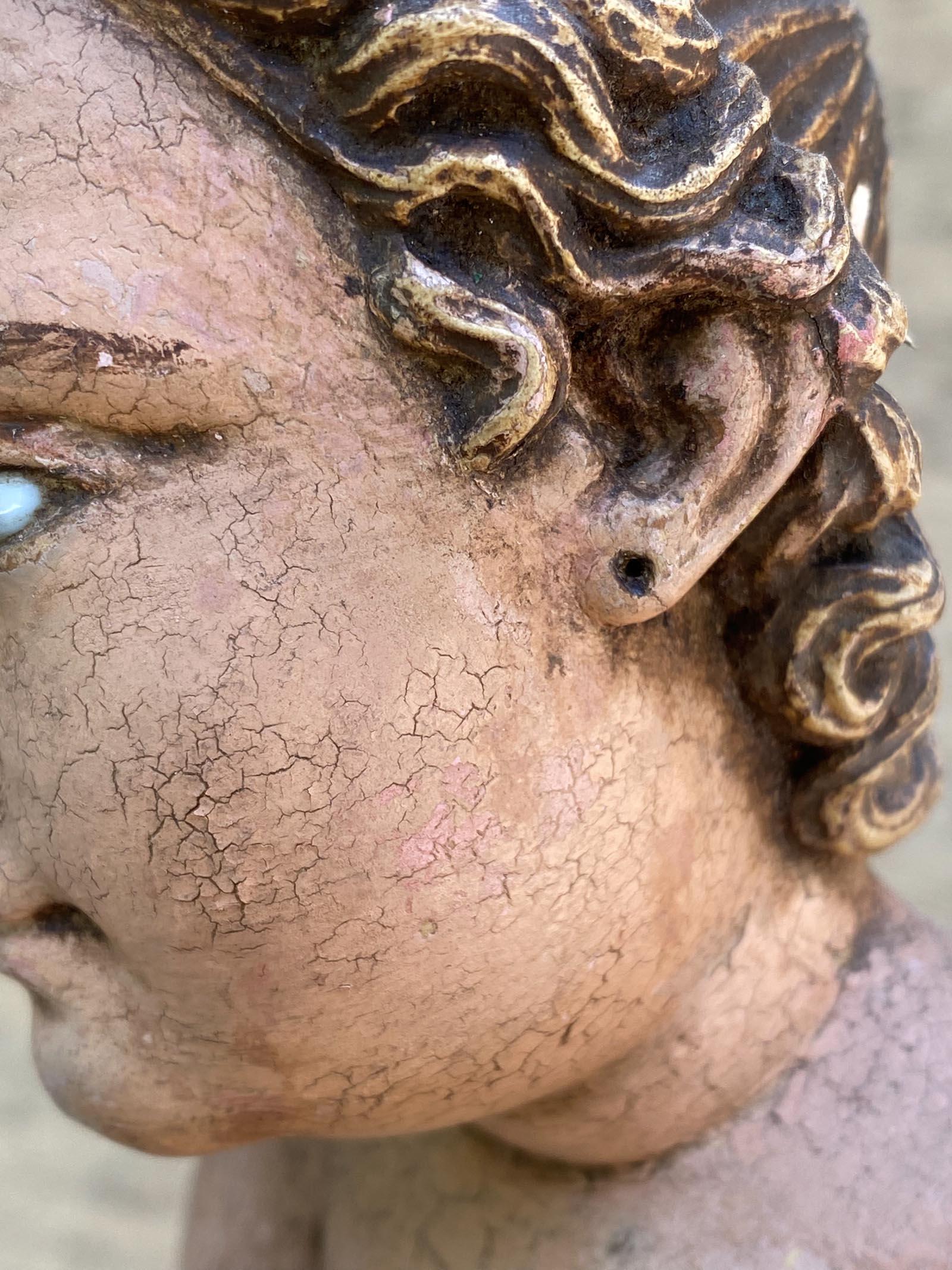 Madonna bionda policroma del XIX secolo in vendita 5