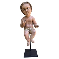 19th Century Blonde Polychrome Madonna