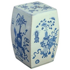 19th Century Blue and White Chinese Export Porcelain Garden Seat