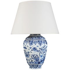 19th Century Blue and White Delft Vase as a Table Lamp