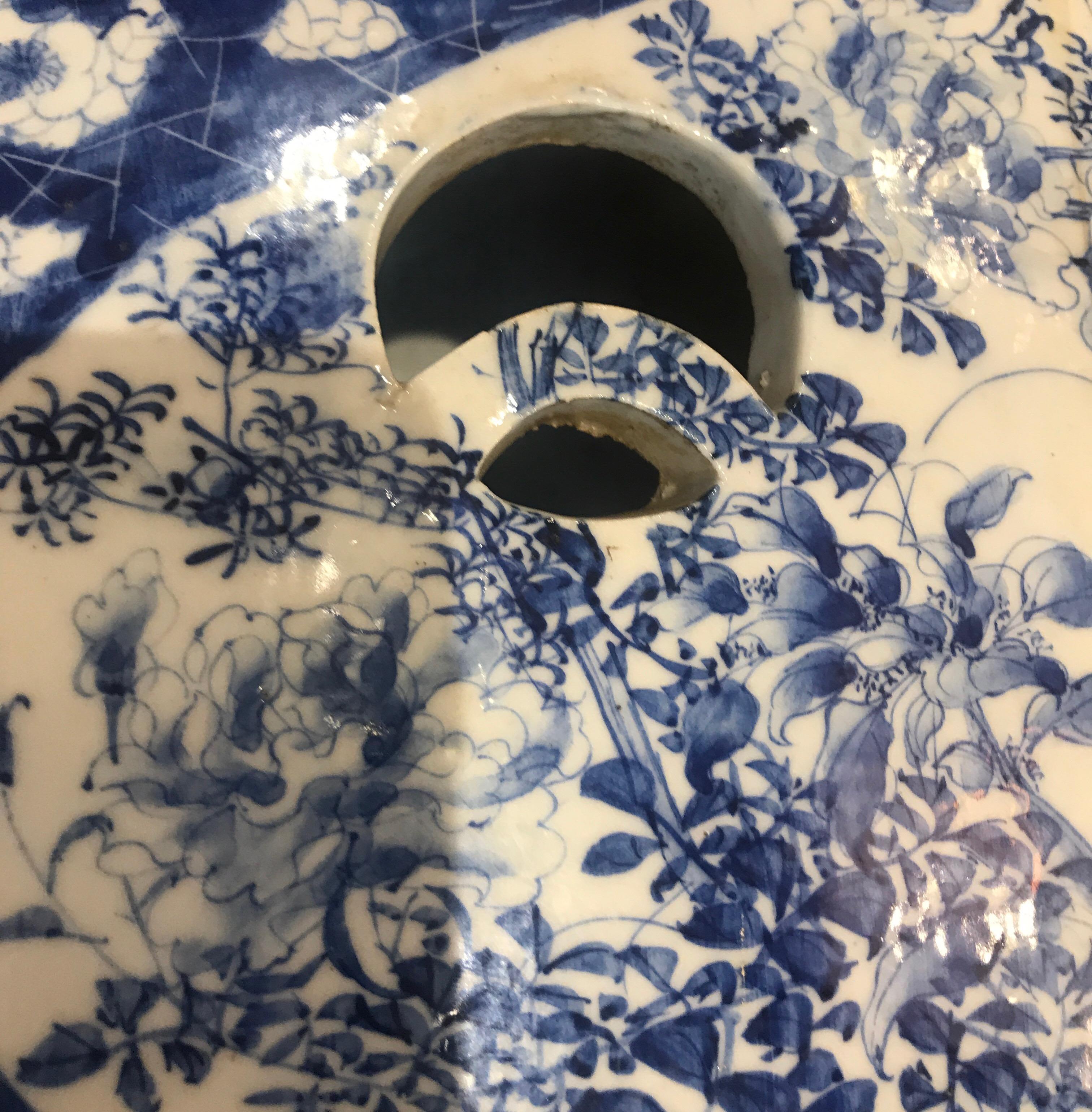 19th Century Blue and White Imari Porcelain Garden Seat 2