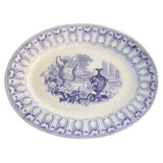 Early 19th Century Ironstone Blue and White Transferware Plate For Sale ...