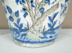 19th Century Blue and White Persian Qajar Ceramic Vase