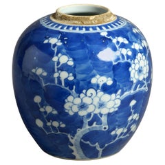 19th Century Blue and White Porcelain Jar