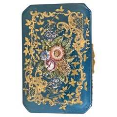 19th Century Blue Opaline Box