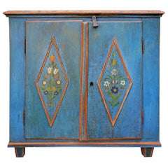 19th Century Blue Painted Sideboard