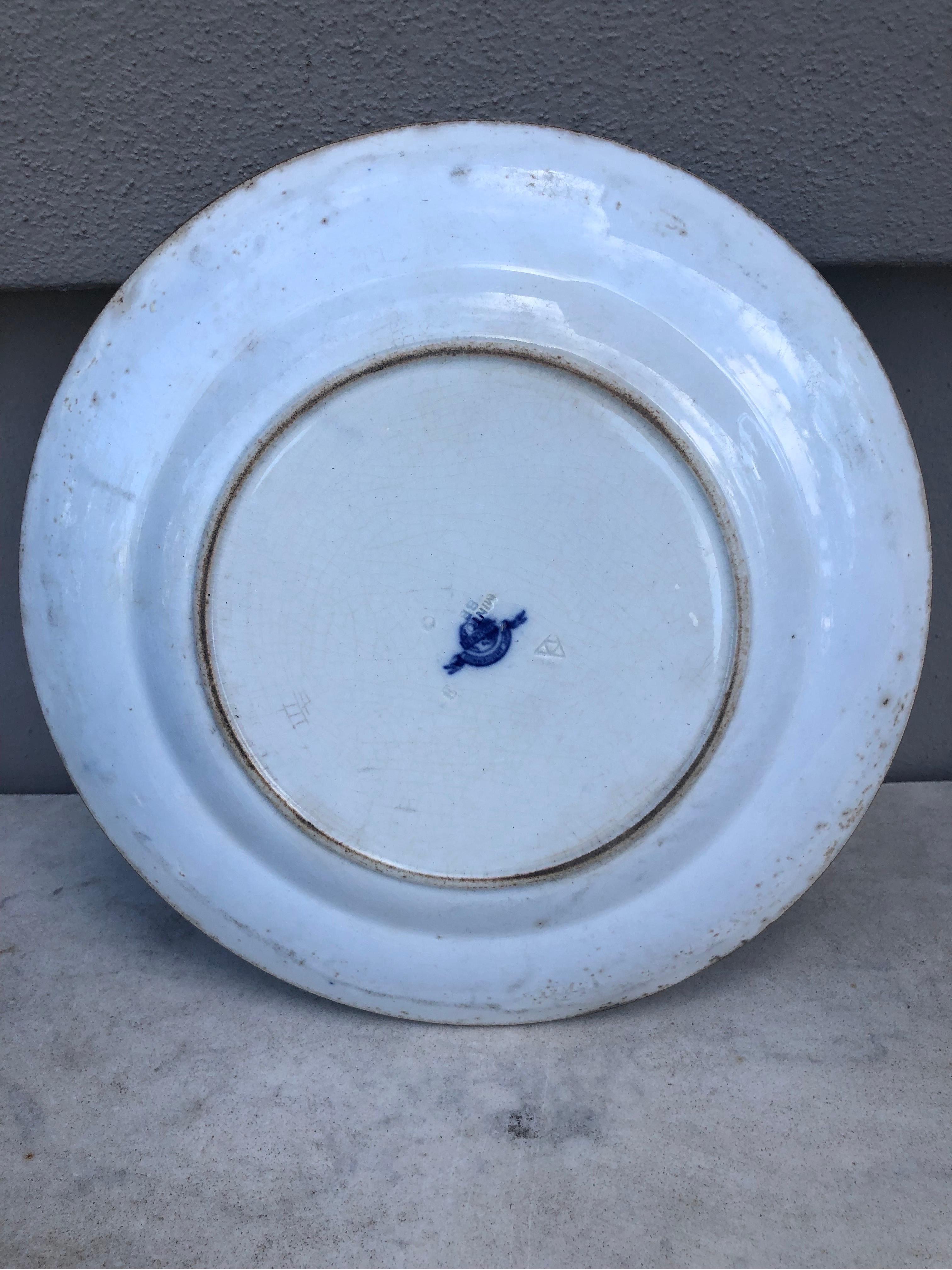 Inglese Piatto da portata a margherita blu e bianco del XIX secolo Minton in vendita