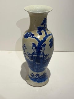 19th Century Blue & White Large Chinese Vase
