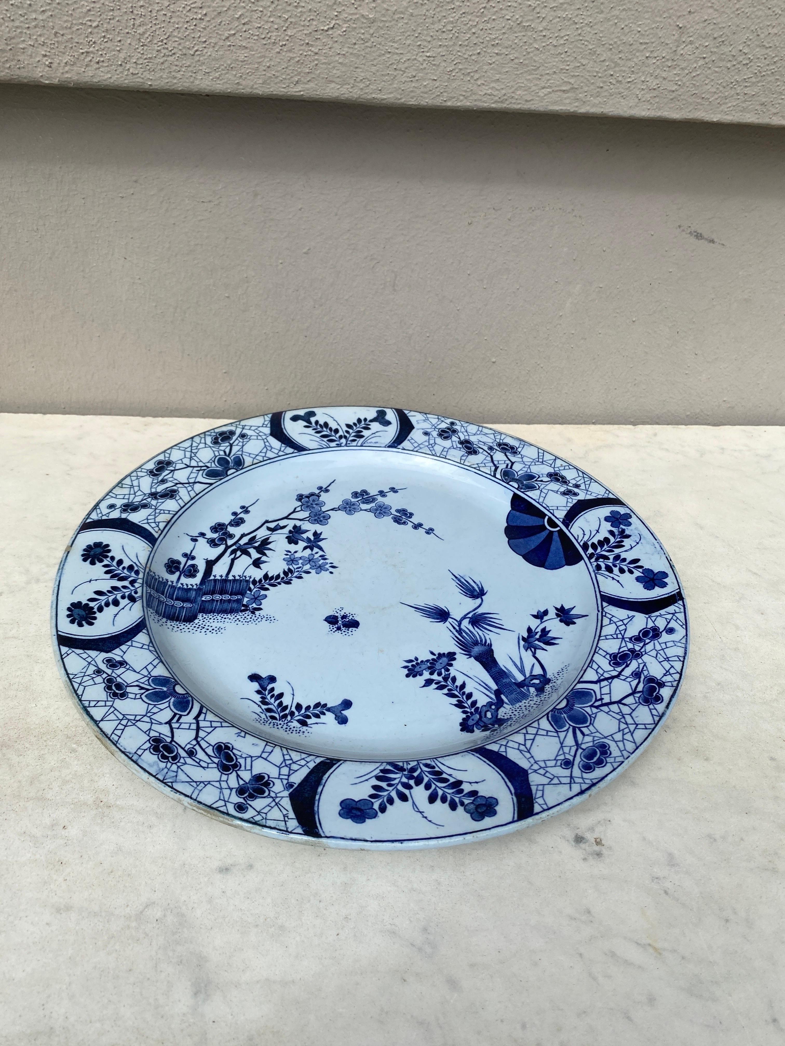 19th Century Blue & White Platter signed Japon Creil & Montereau.
12.3 inches diameter.