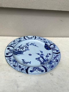 19th Century Blue & White Platter Japon Creil & Montereau