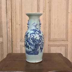 19th Century Blue & White Vase