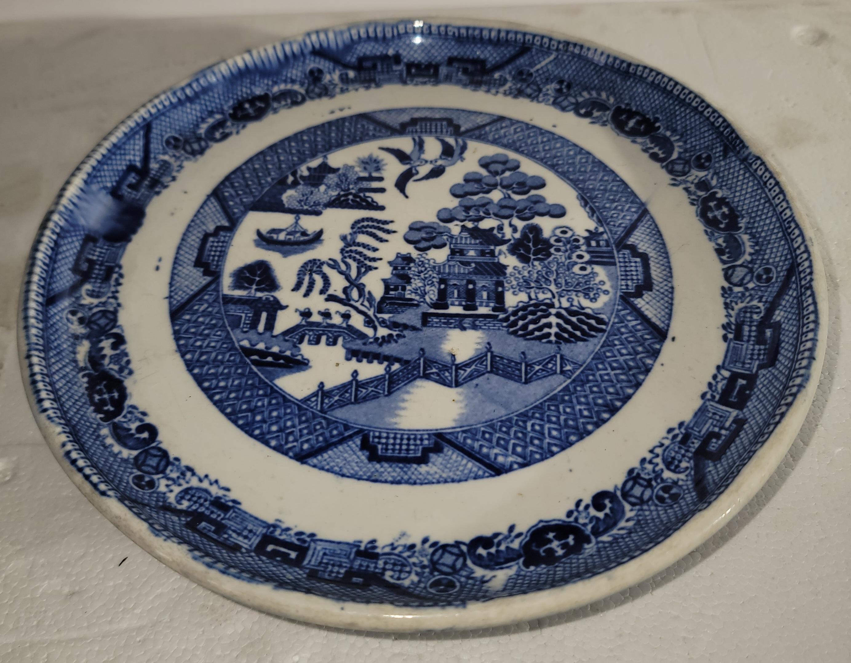 willow pattern cake stand