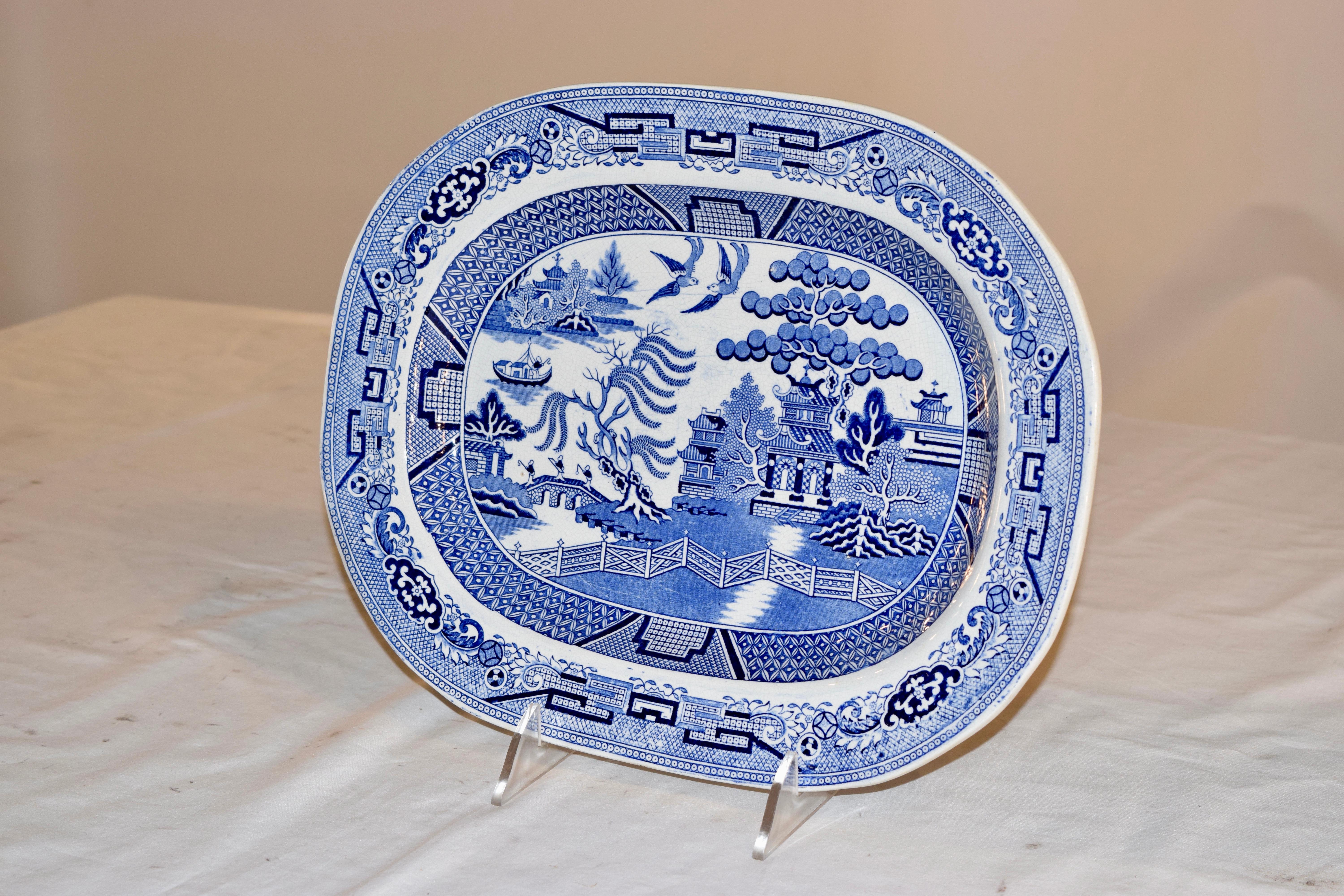 19th century Staffordshire platter in the highly collectible 