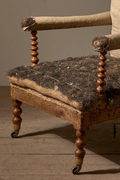 19th Century Bobbin turned open armchair
