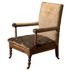 19th Century Bobbin turned open armchair